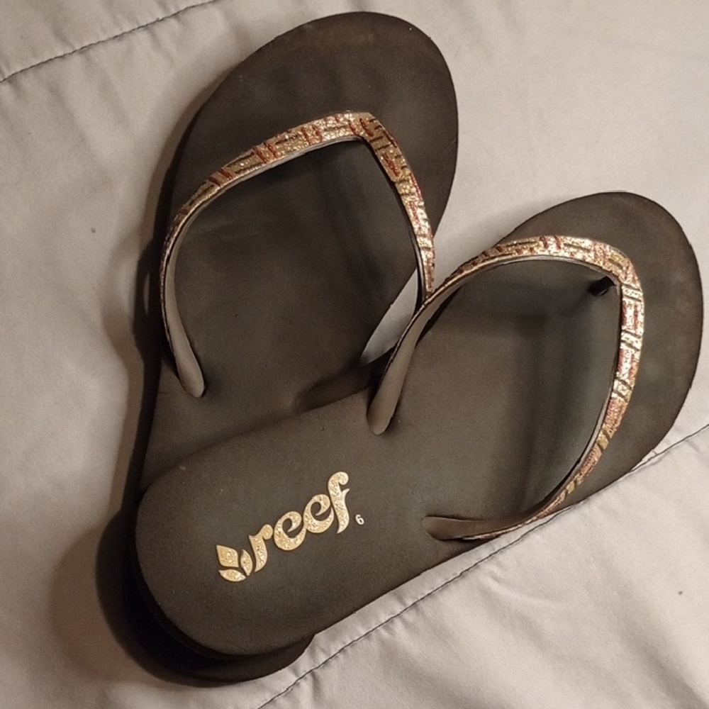 Reef Women's Sandals - Brown with Gold Accents